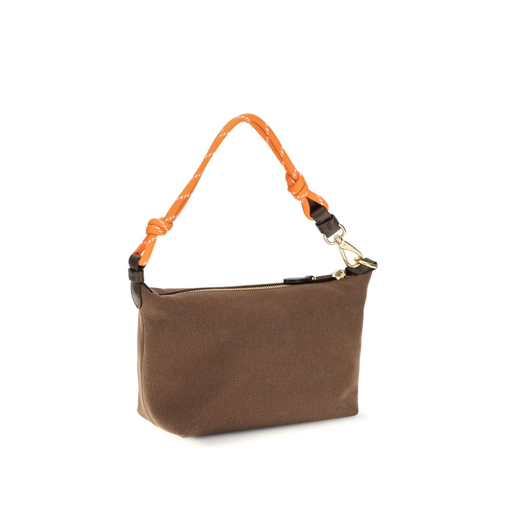Bolso de hombro Miu Miu de algodón marrón