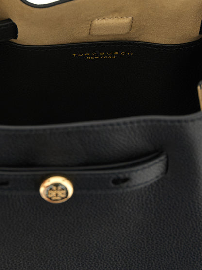 Bolso cruzado Tory Burch de piel de vaca negra