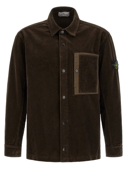 Stone Island Cotton Overshirt in Brown - Comfort And Design