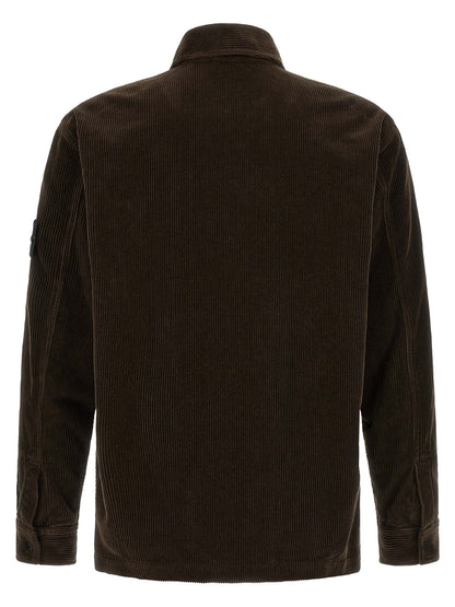 Stone Island Cotton Overshirt in Brown - Comfort And Design