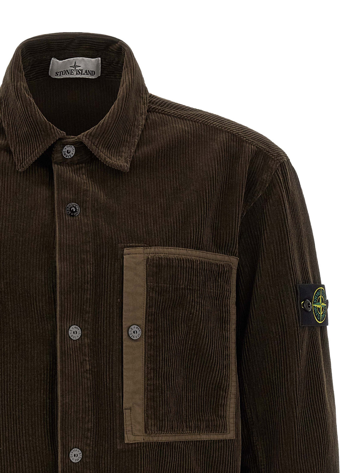 Stone Island Cotton Overshirt in Brown - Comfort And Design
