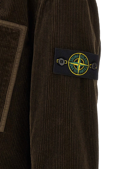 Stone Island Cotton Overshirt in Brown - Comfort And Design