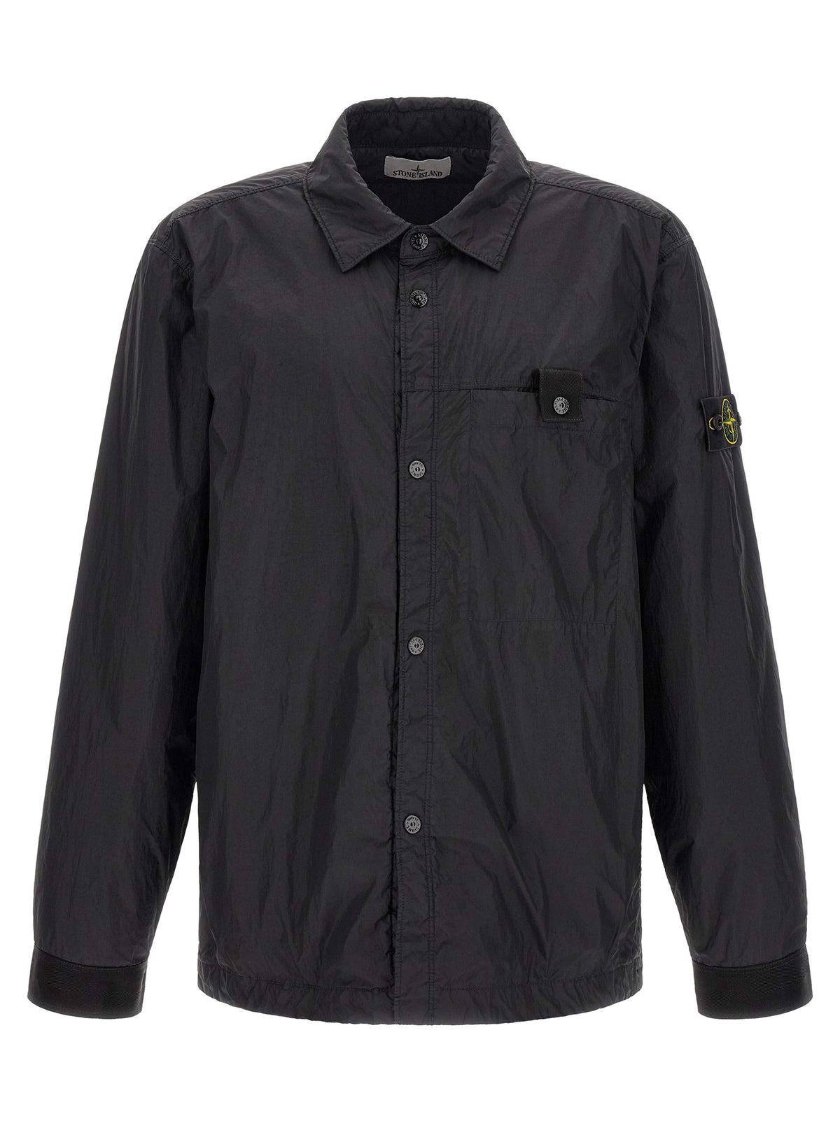 Chaqueta Shell Stone Island de Poliamida Negra Ligera