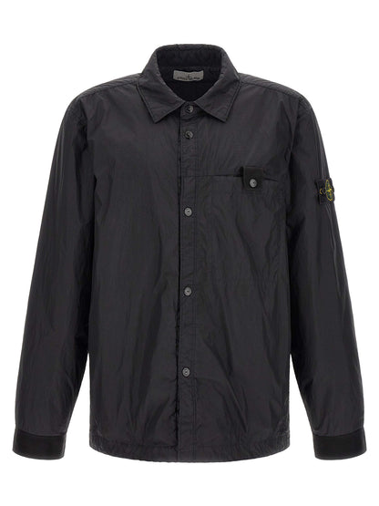 Chaqueta Shell Stone Island de Poliamida Negra Ligera