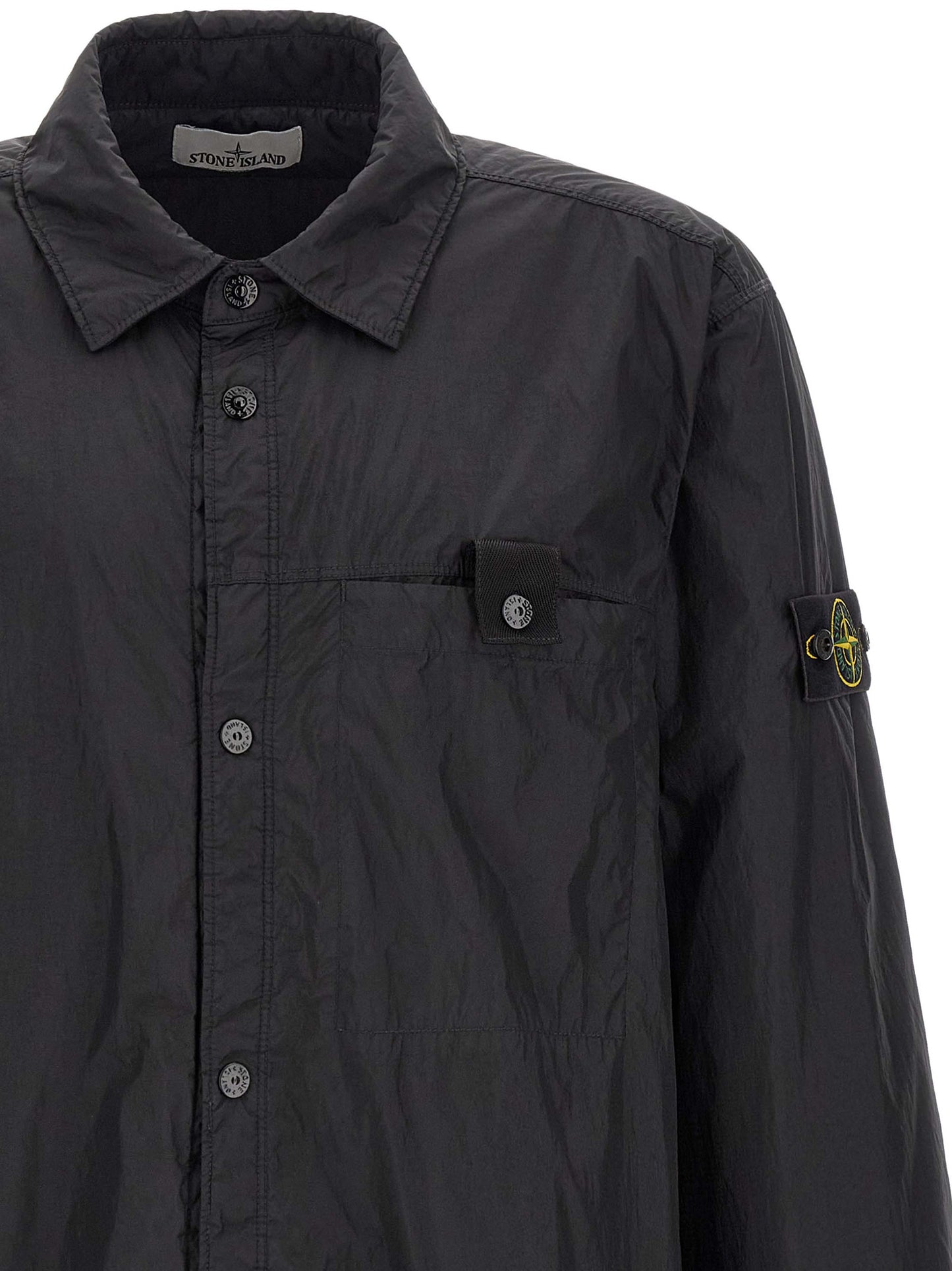 Chaqueta Shell Stone Island de Poliamida Negra Ligera