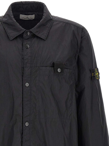 Chaqueta Shell Stone Island de Poliamida Negra Ligera