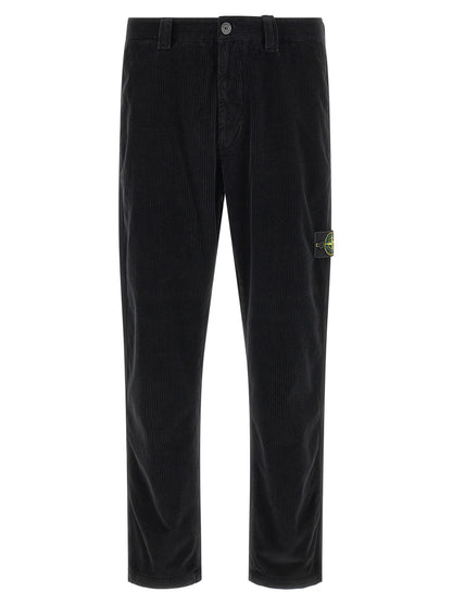 Stone Island Pantalones Casuales de Algodón Negros