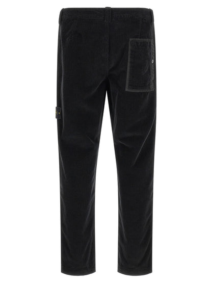 Stone Island Pantalones Casuales de Algodón Negros