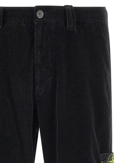 Stone Island Pantalones Casuales de Algodón Negros