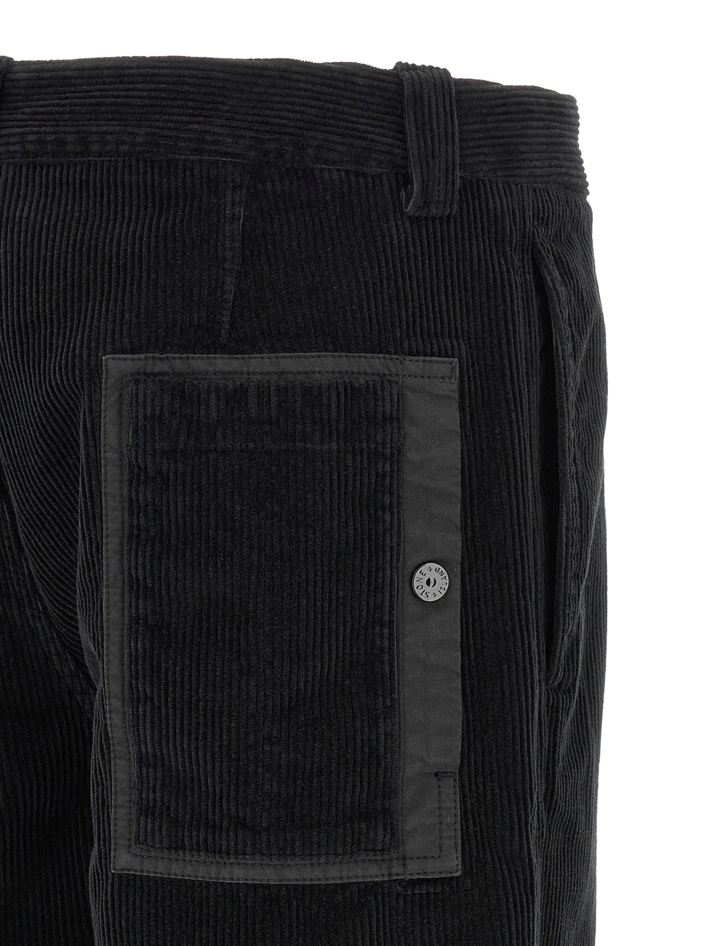 Stone Island Pantalones Casuales de Algodón Negros