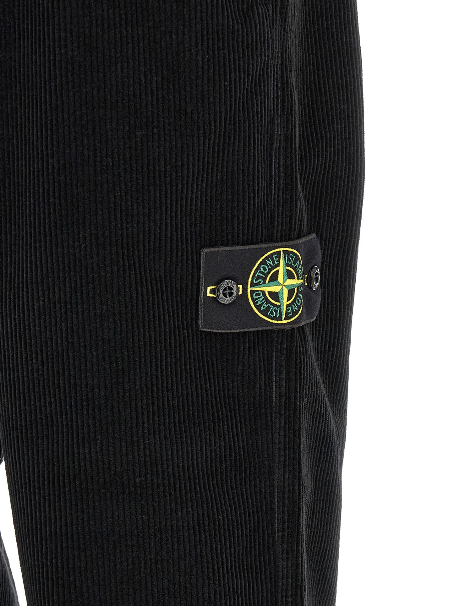 Stone Island Pantalones Casuales de Algodón Negros