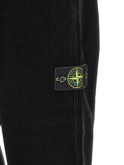 Stone Island Pantalones Casuales de Algodón Negros