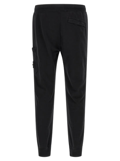 Stone Island Black Cotton Joggers (Workout Pants)
