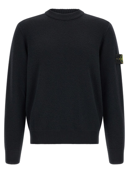 Cárdigan Stone Island De Lana Virgen Azul Clásico