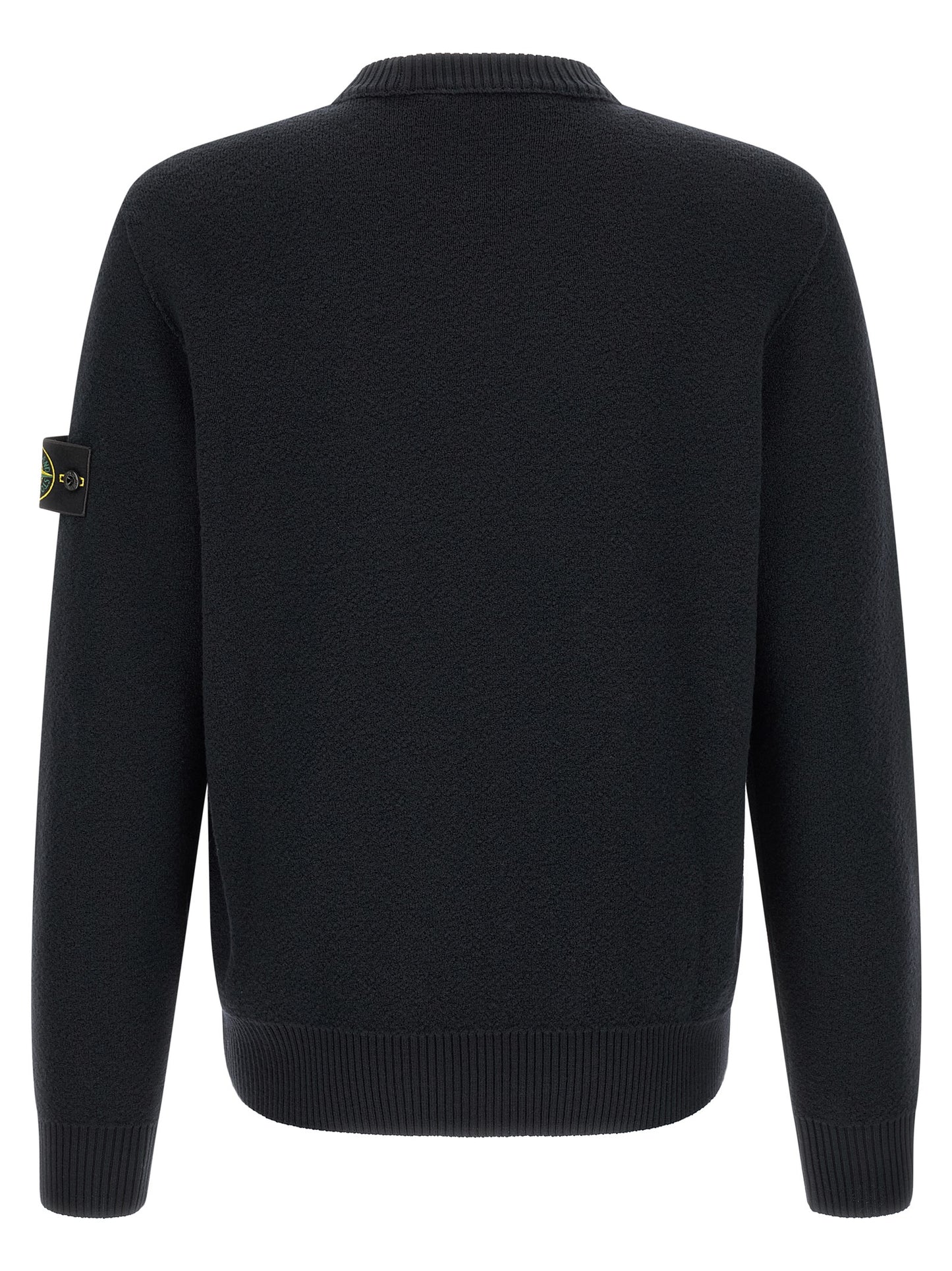 Cárdigan Stone Island De Lana Virgen Azul Clásico