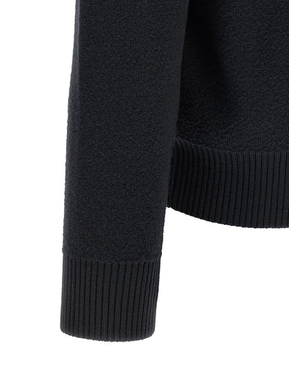Cárdigan Stone Island De Lana Virgen Azul Clásico
