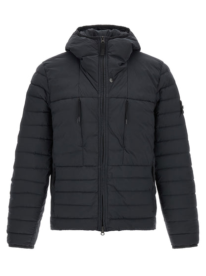 Veste longue Stone Island en polyamide bleu