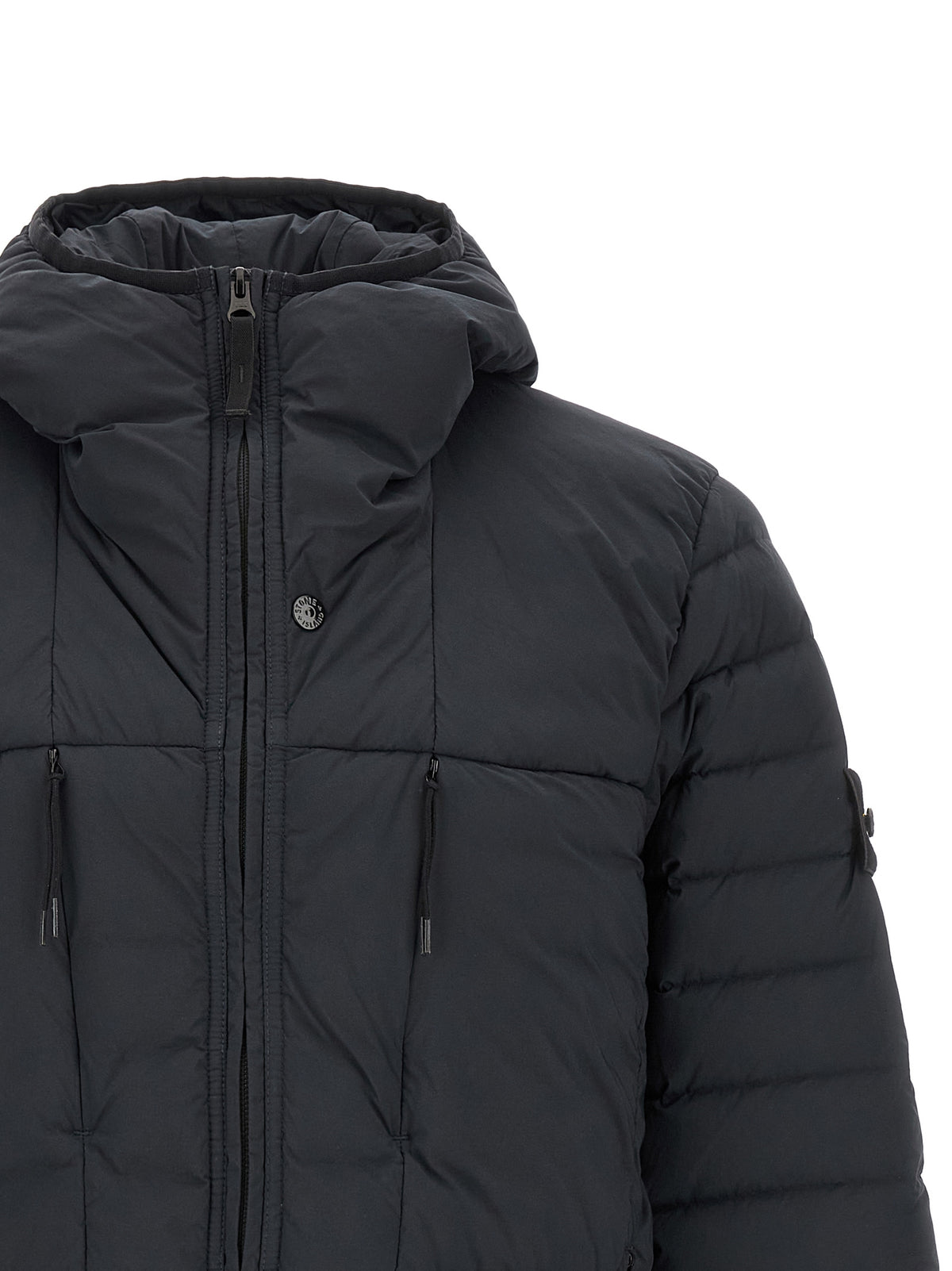 Veste longue Stone Island en polyamide bleu
