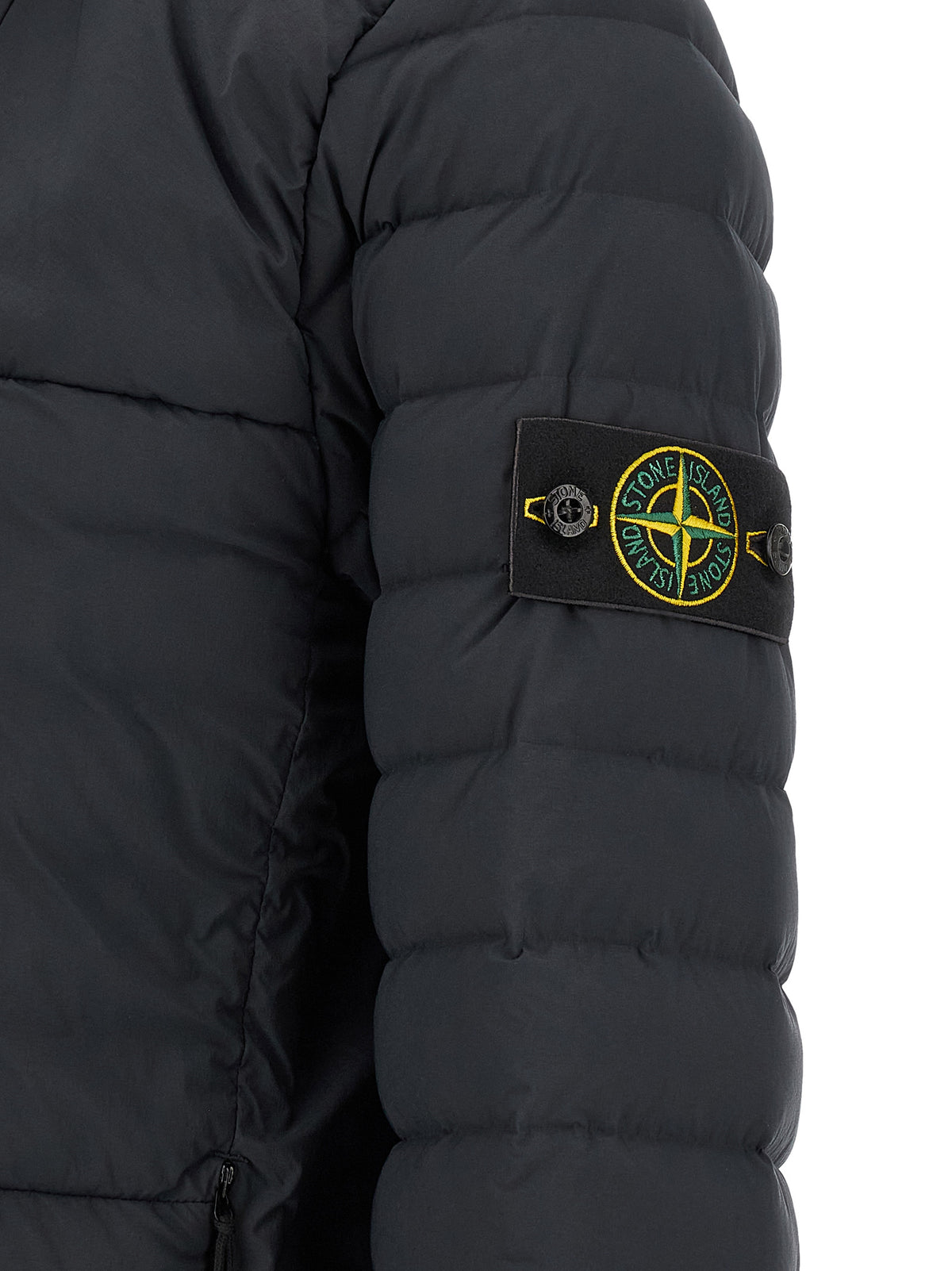 Veste longue Stone Island en polyamide bleu
