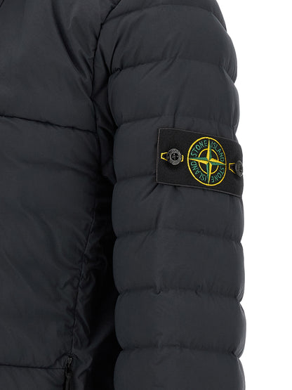 Veste longue Stone Island en polyamide bleu