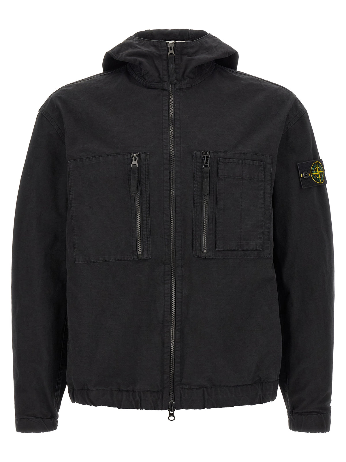 Stone Island Black Cotton Outer Shell Jacket