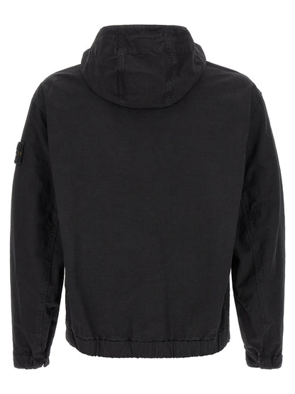 Stone Island Black Cotton Outer Shell Jacket