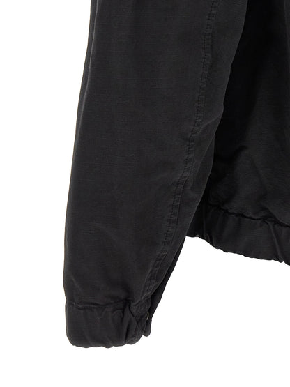 Stone Island Black Cotton Outer Shell Jacket