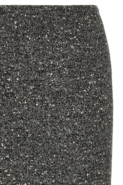 Jupe midi bicolore en laine vierge Valentino Garavani