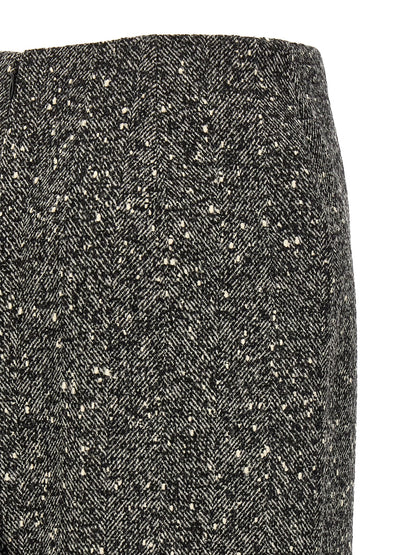 Jupe midi bicolore en laine vierge Valentino Garavani