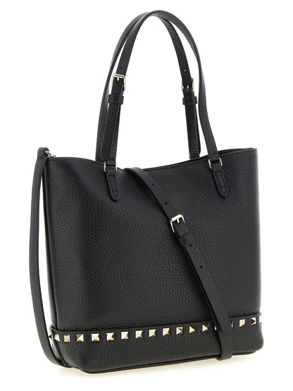 Bolso de hombro Valentino Garavani de piel de becerro negra