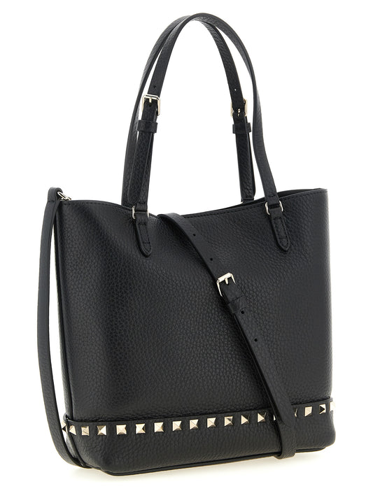 Bolso de hombro Valentino Garavani de piel de becerro negra
