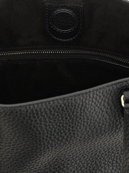 Bolso de hombro Valentino Garavani de piel de becerro negra