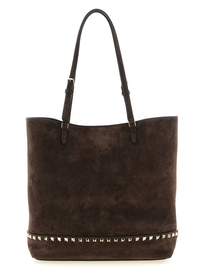 Bolso de Hombro Valentino Garavani de Piel de Becerro Marrón