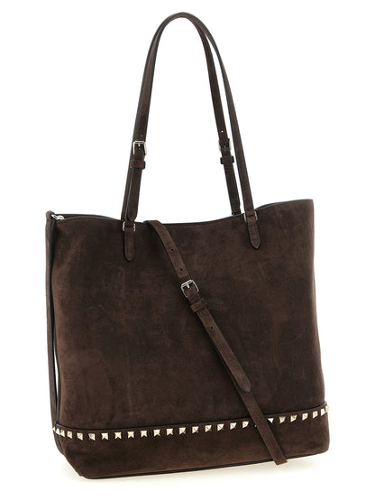 Bolso de Hombro Valentino Garavani de Piel de Becerro Marrón