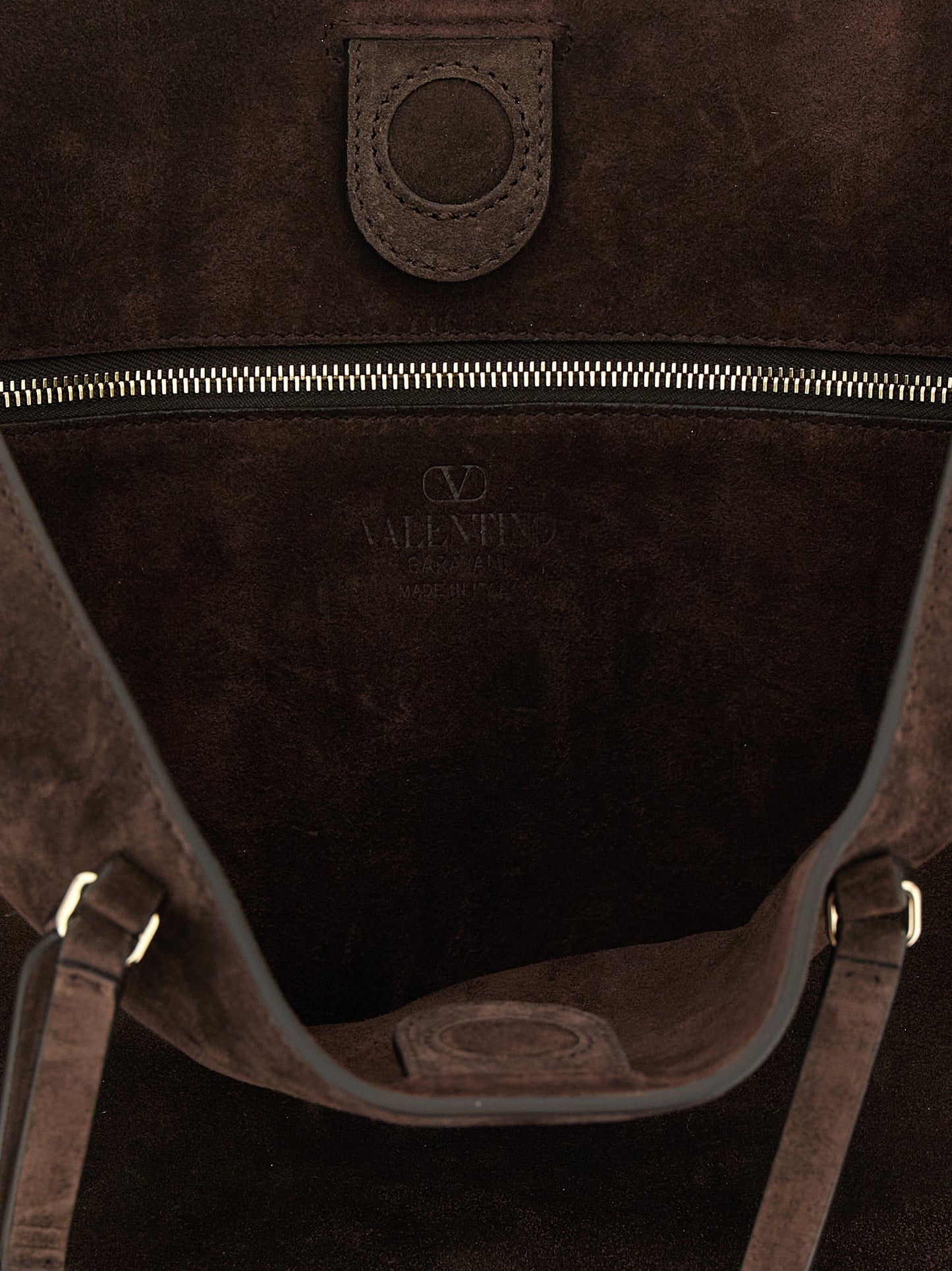 Bolso de Hombro Valentino Garavani de Piel de Becerro Marrón