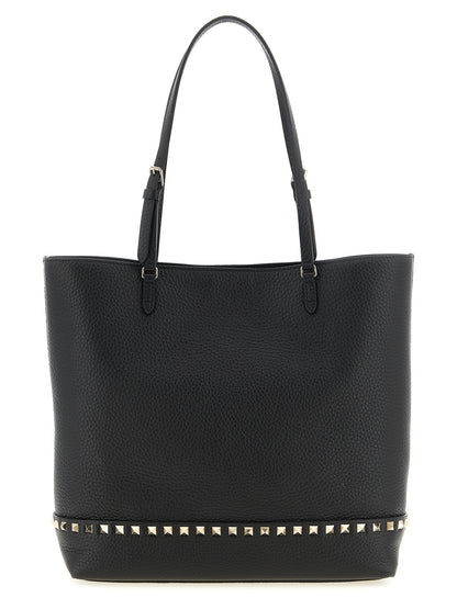 Sac porté épaule Valentino Garavani Rockstud en cuir noir