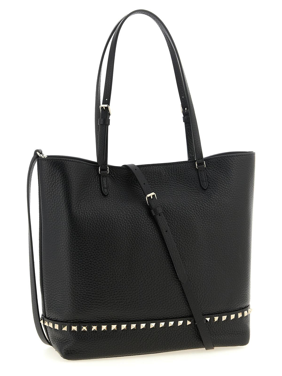 Sac porté épaule Valentino Garavani Rockstud en cuir noir