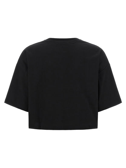 T-shirt en coton noir à découpes Balmain