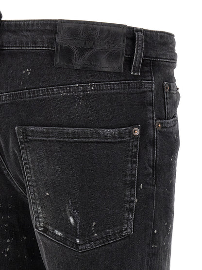Dsquared² Slim Fit Black Cotton Dark Wash Jeans