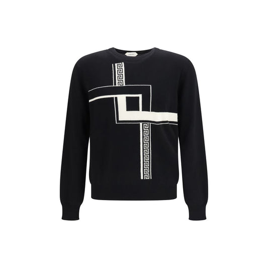Black Versace Classic Design Cashmere Sweater