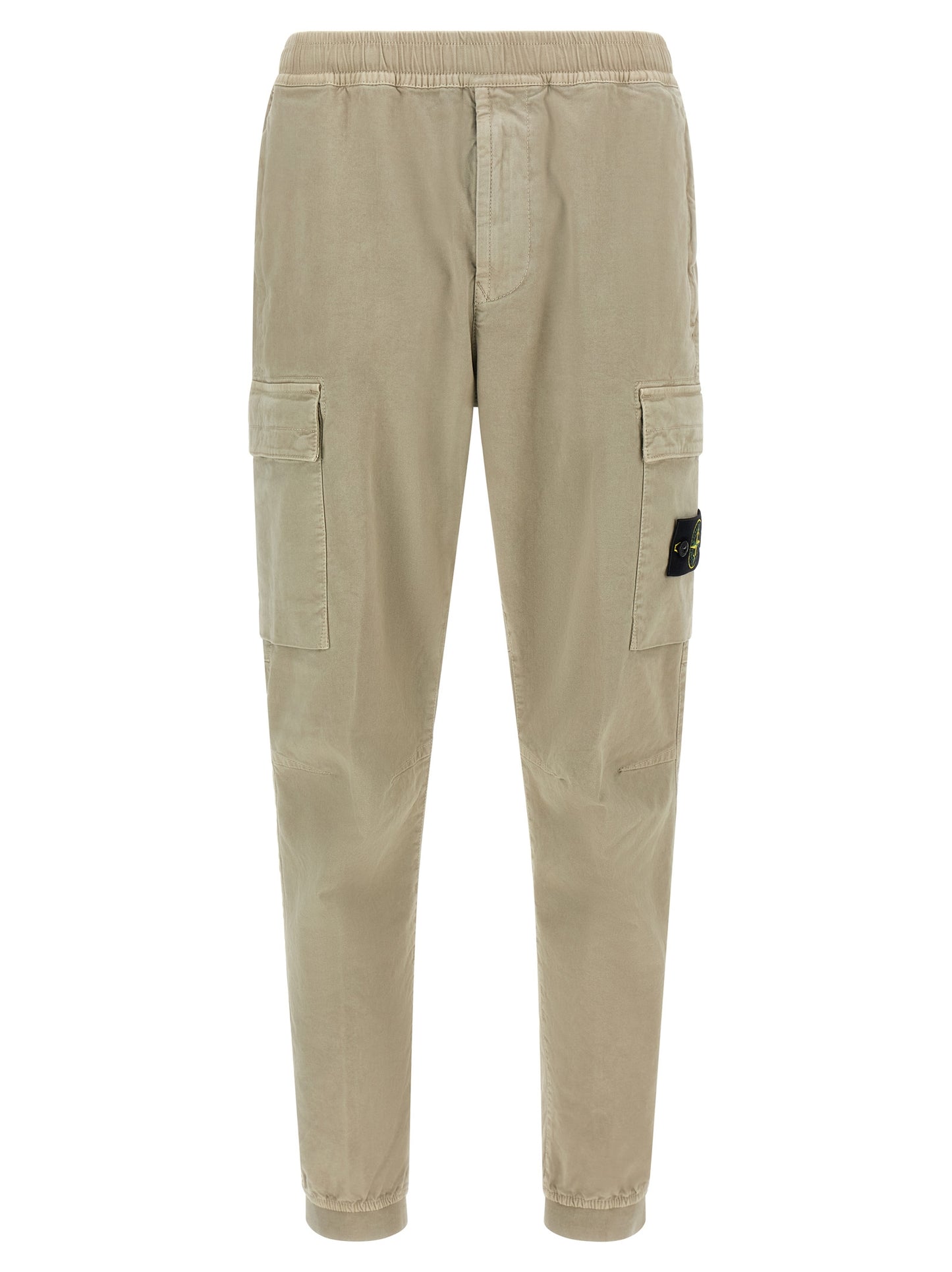 Stone Island Beige Cotton Cargo Trousers 3100033