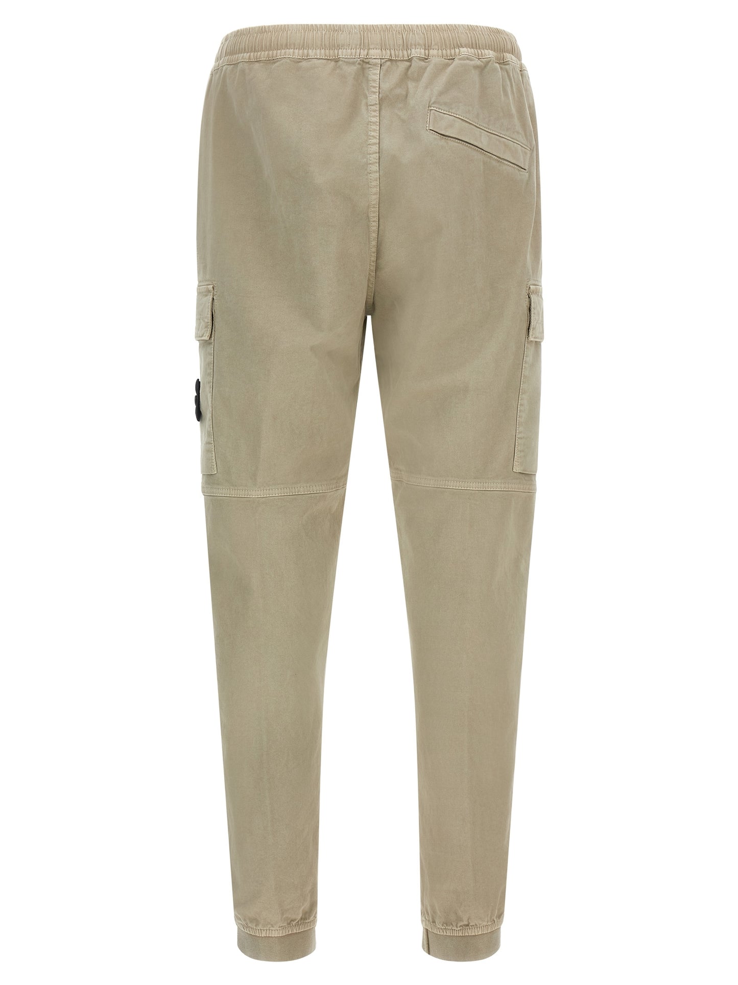 Stone Island Beige Cotton Cargo Trousers 3100033