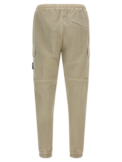 Stone Island Beige Cotton Cargo Trousers 3100033