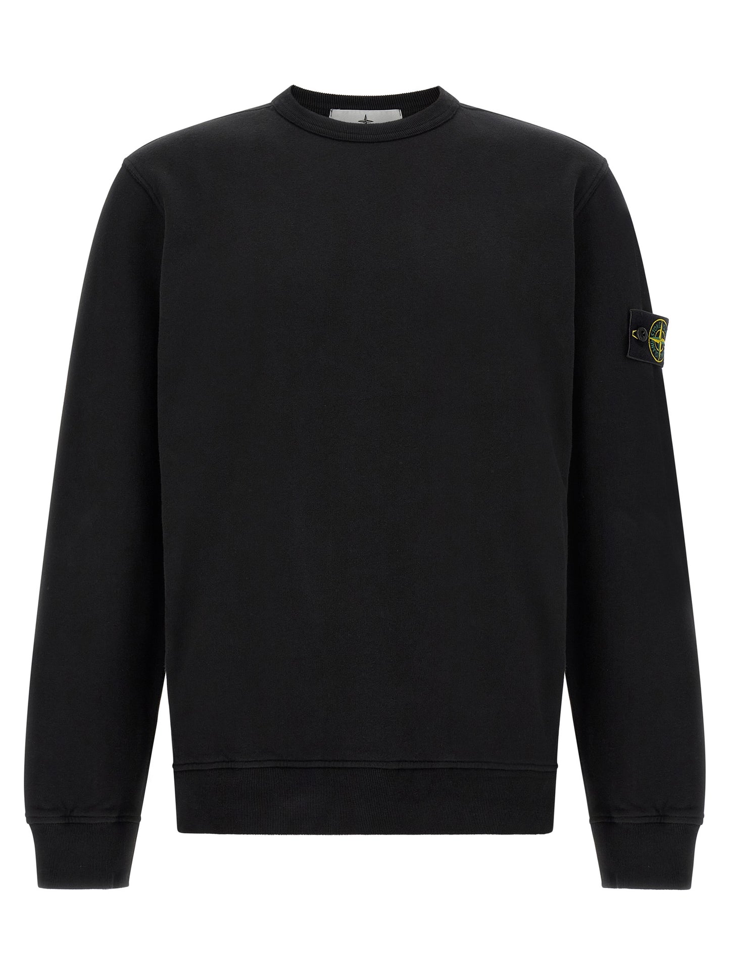 Stone Island Black Cotton Regular Fit Sweatshirt