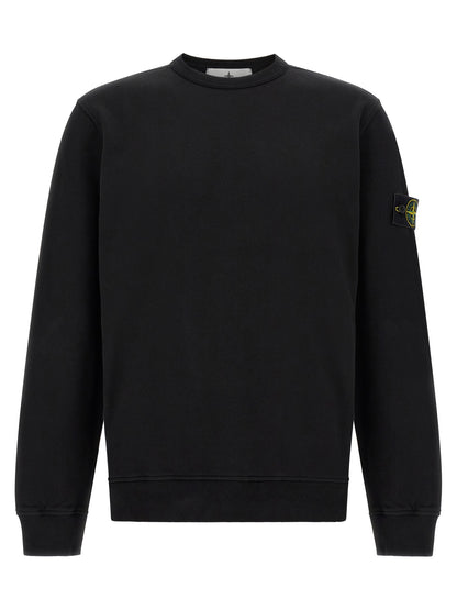 Stone Island Black Cotton Regular Fit Sweatshirt