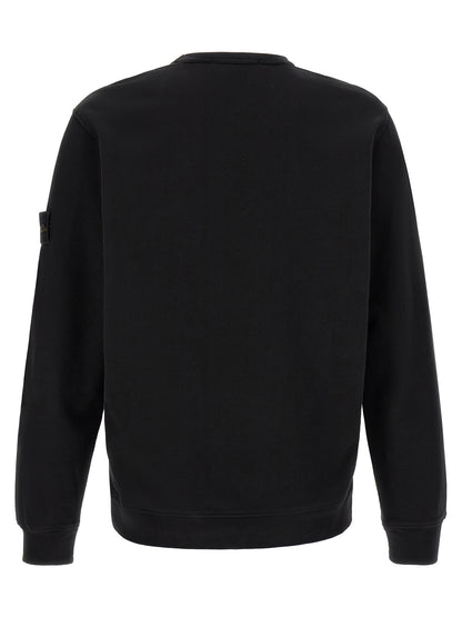 Stone Island Black Cotton Regular Fit Sweatshirt