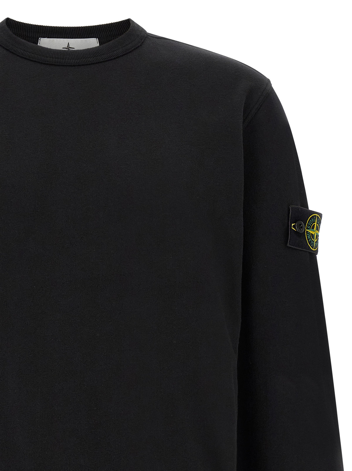 Stone Island Black Cotton Regular Fit Sweatshirt