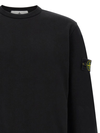 Stone Island Black Cotton Regular Fit Sweatshirt
