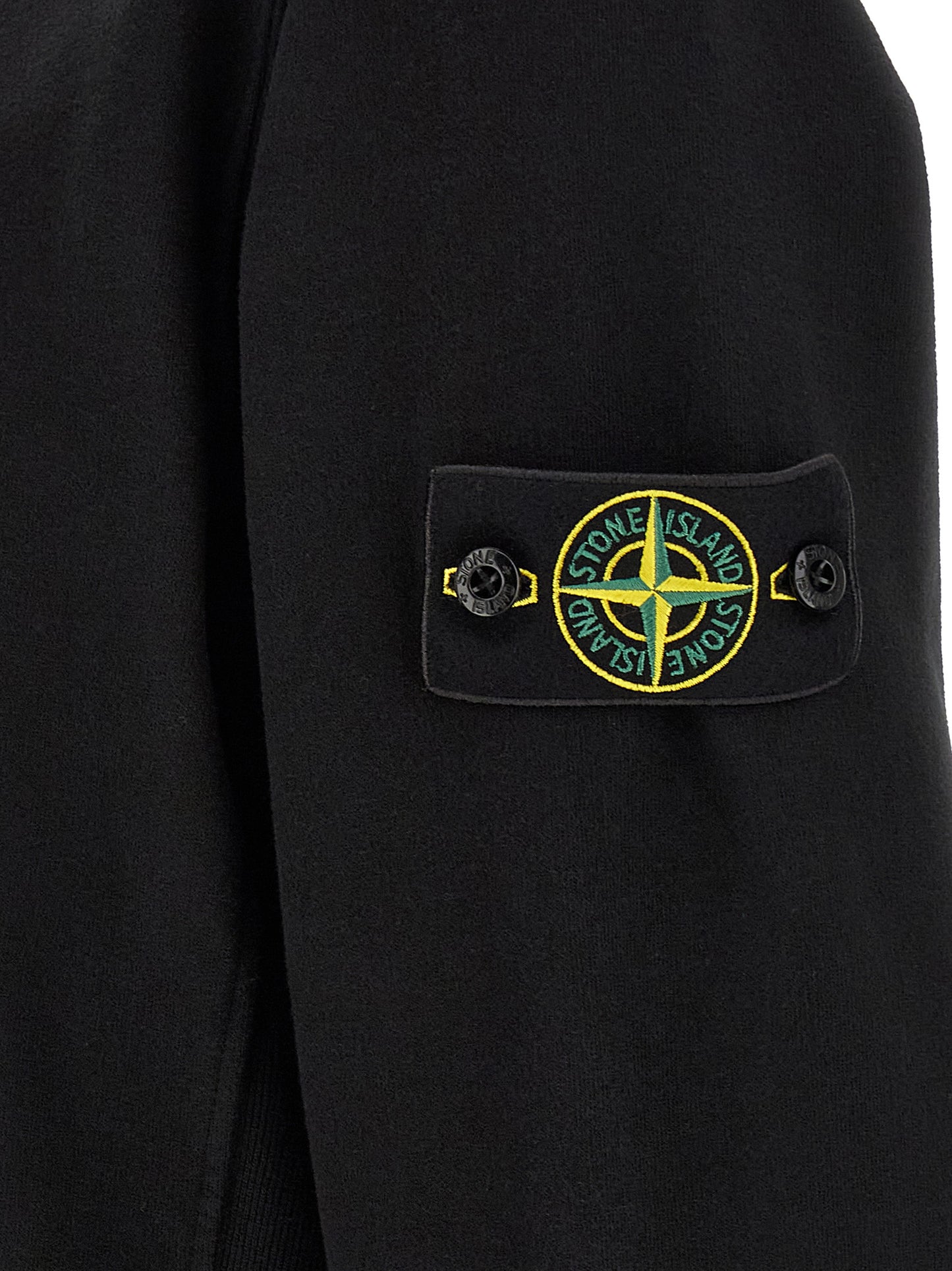 Stone Island Black Cotton Regular Fit Sweatshirt