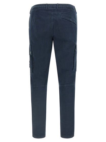 Pantalones Cargo Stone Island De Algodón Elástico Azul